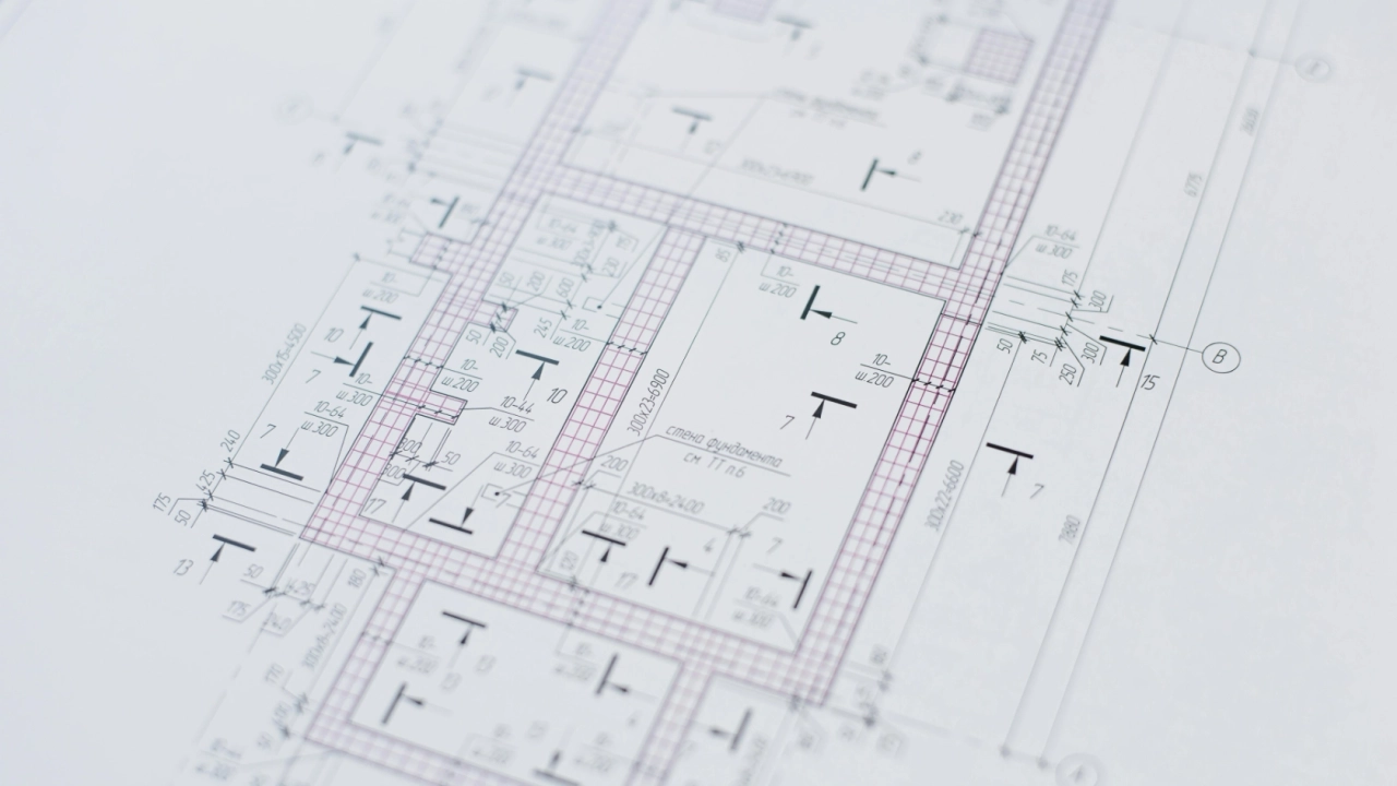Close Up Shot of a Floor Plan